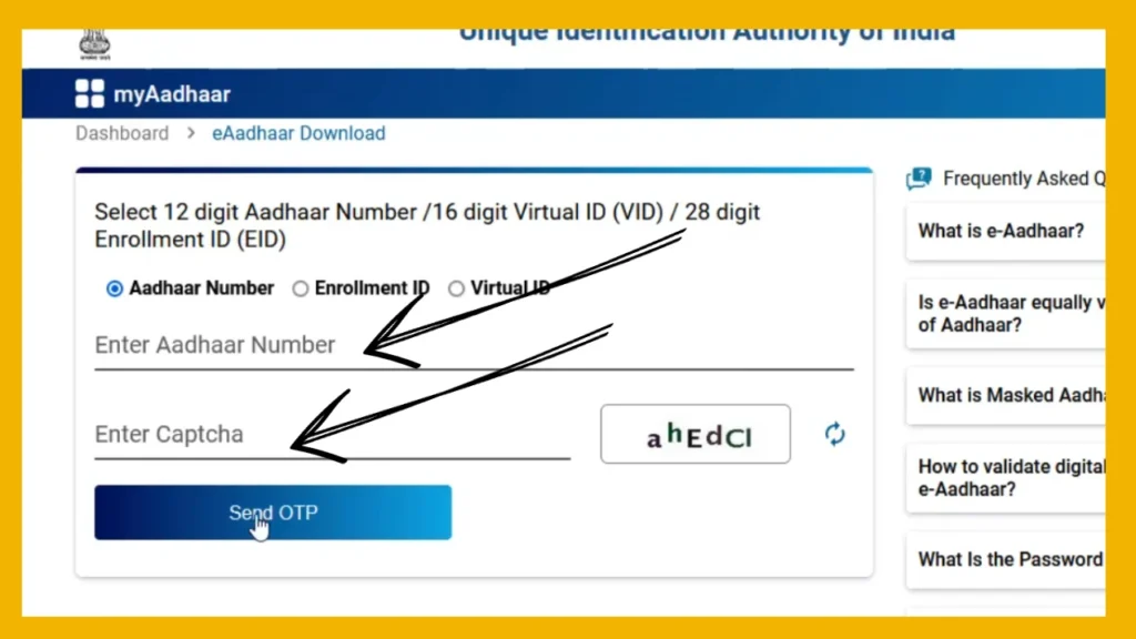 aadhar card download process