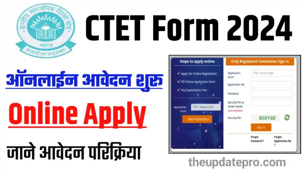 ctet form apply online 2024