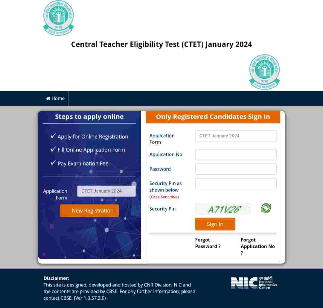 ctet form new registration 2024